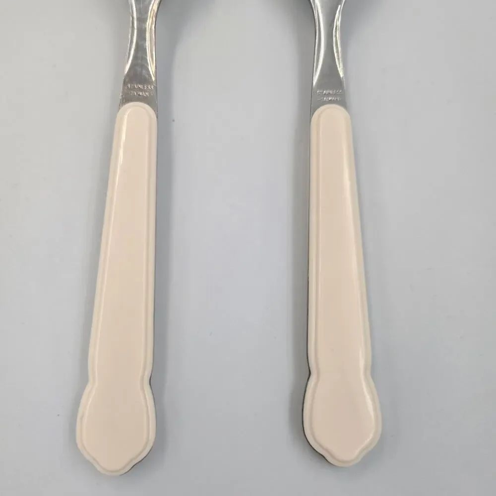 Two Pfaltzgraff Snow Village Stainless Steel Salad Fork Replacements